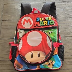 Super Mario Backpack with Detachable Mushroom Lunch Tote